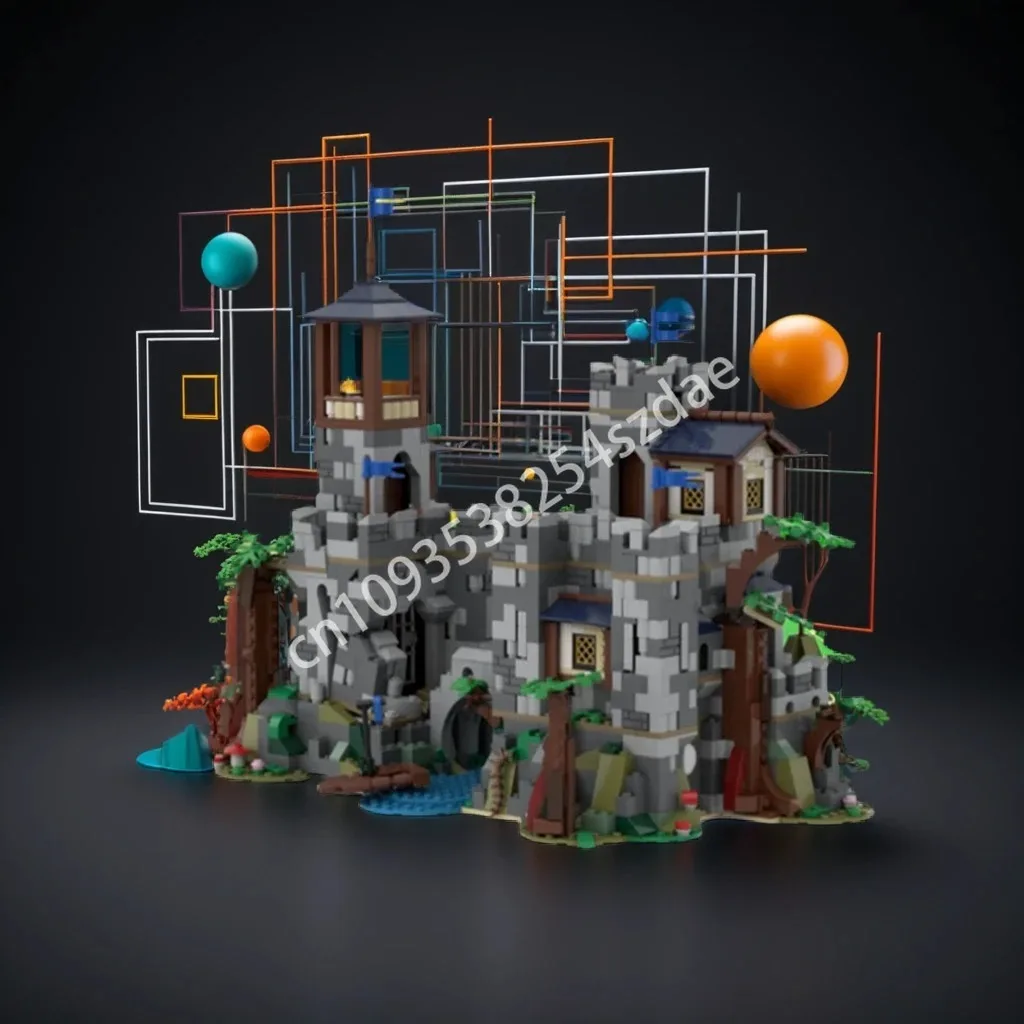 

2118 шт. MOC лесное убежище, строительные блоки для подростков, практические способности, рождественская игрушка, подарок, решение проблемы STEM