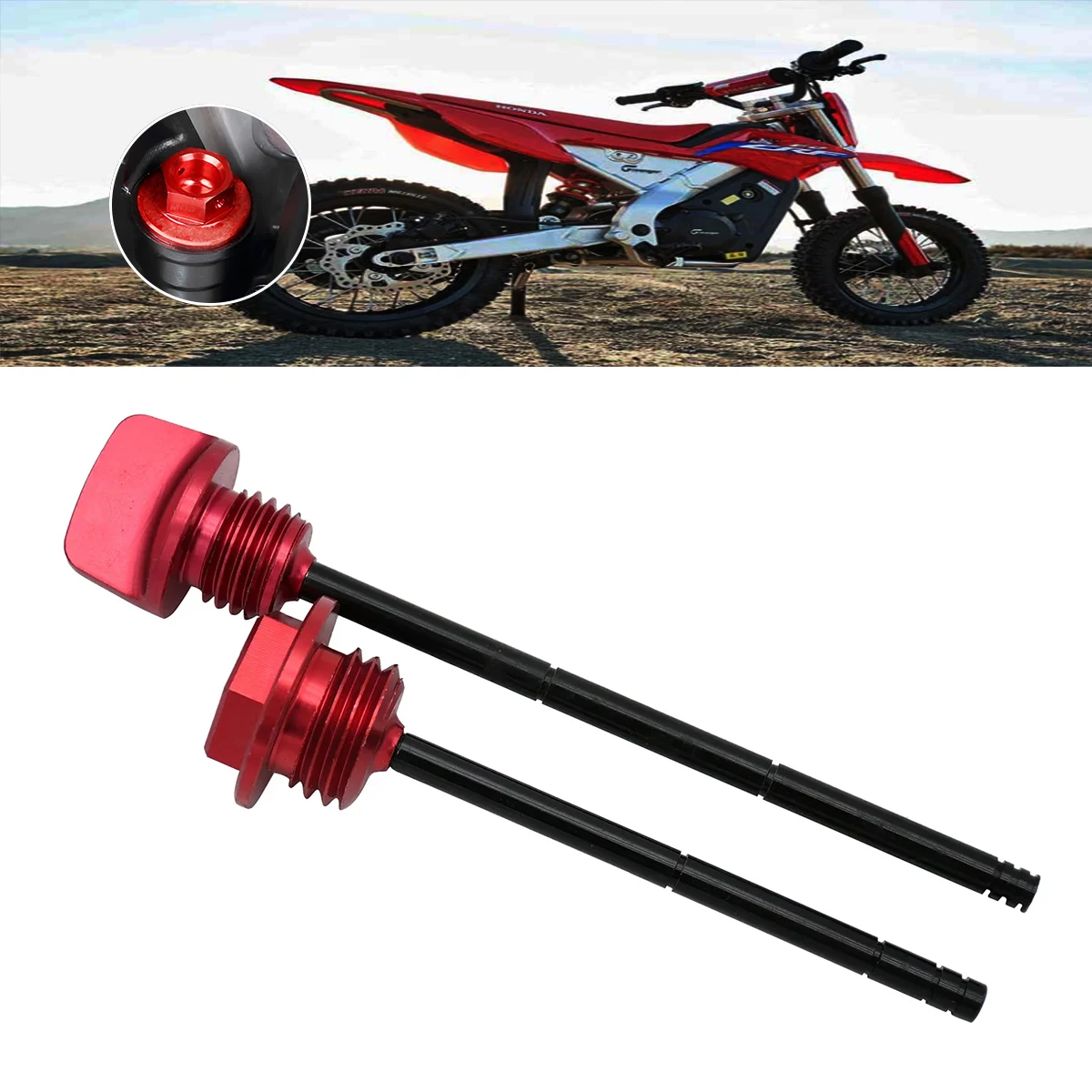 Motocross CNC Aluminum Ngine Oil Tank Dipstick Level Lndicator For HONDA CRF250R CRF250X CRF450X CRF 250R 250X 450X 2004-2017
