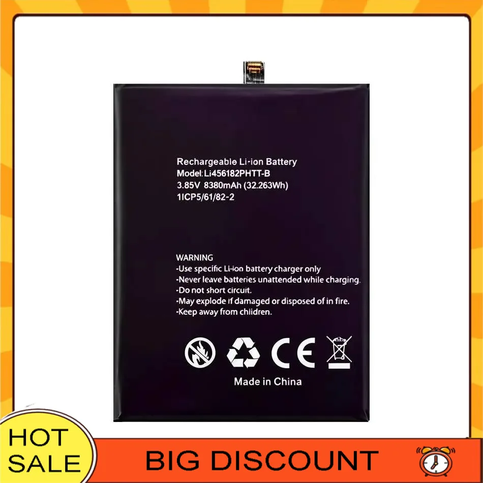

For Blackview BV8800 Li456182phtt-B 8380Mah Mobile Phone Battery Environmentally Friendly