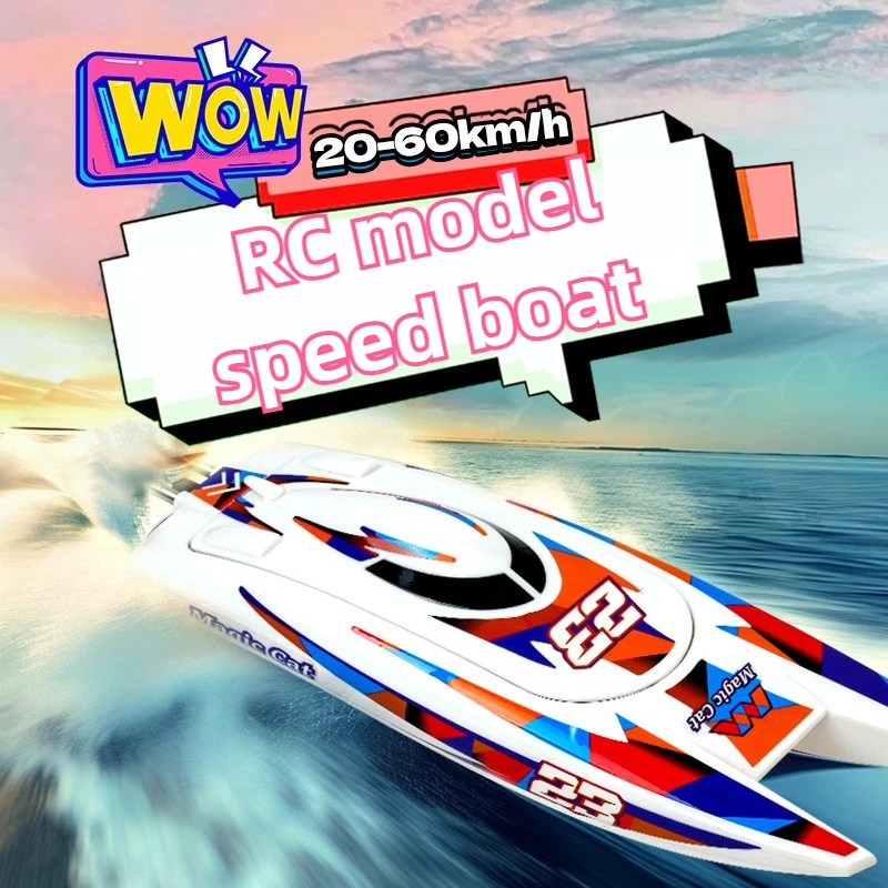 

2.4G RC Speedboat RTR Water-cooled Brushed Motor Mini Electric Catamaran Adult Water Remote Control Boat Toy Ship Gift