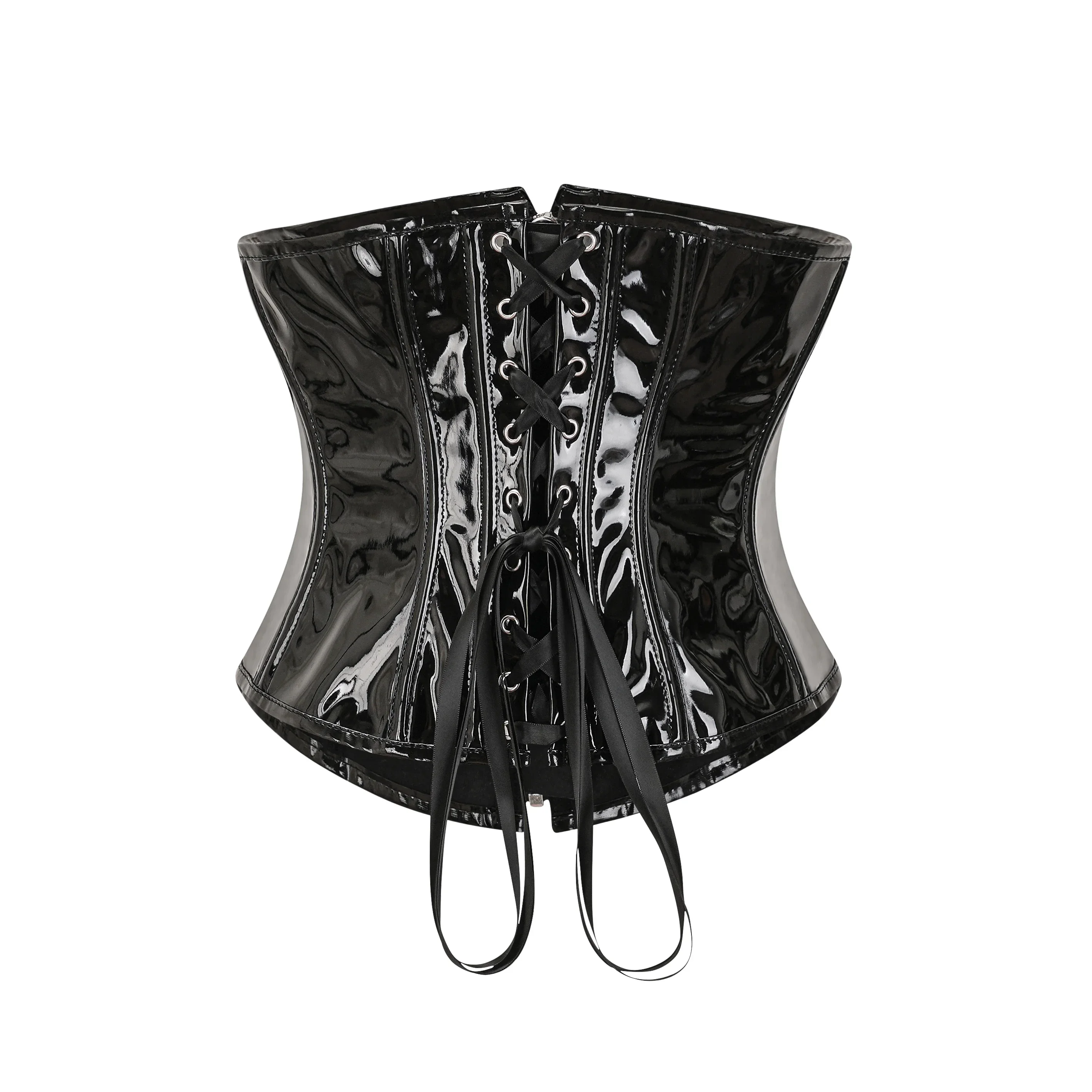Pvc Leather Corset Top Underbust Waist Cincher Corsets Women Sexy Gothic Steampunk Bustier Plus Size Corpete Corselet Black Red