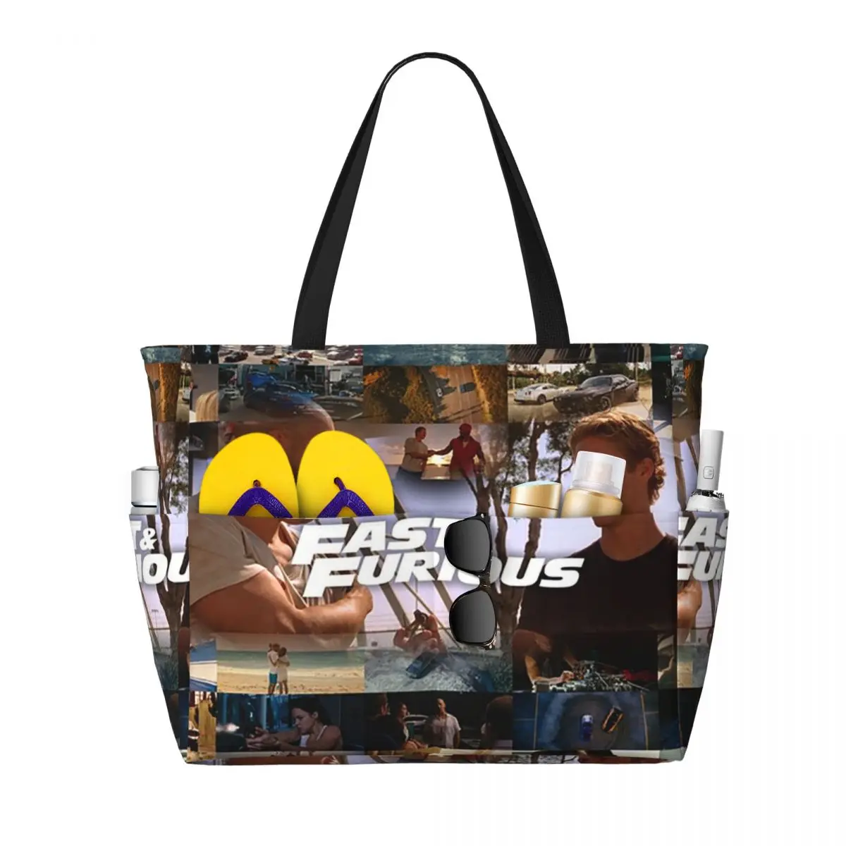 Fast And Furious Is History Of Legend - Paul Walker - Vin Diesel Beach Tote Bag Large Tote Bag Women Travel Bag Fitness bag