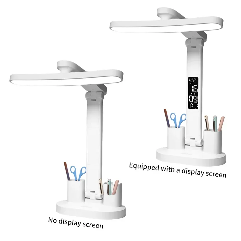 Imagem -04 - Candeeiro de Mesa Led Temperatura Relógio Noturno Ajustável com Três Temperaturas de Cor Adequado para Escritório Cabeceira e Uso de Estudo 3