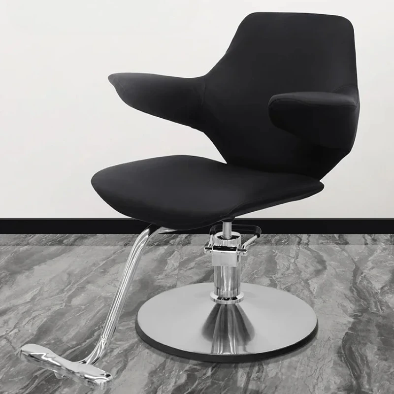 كرسي حلاق مريح عالي التحمل، واقي داخلي للتجميل، كرسي فولاذي، مصفف شعر قابل للتعديل، أثاث صالون سيلا باربيريا #2