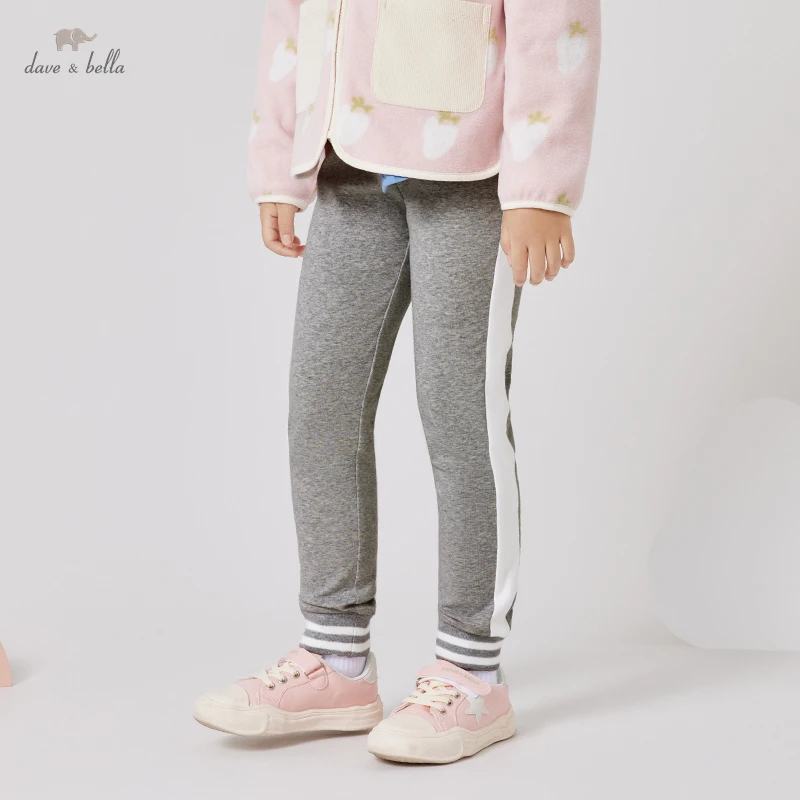 

DK3222271 Dave Bella Autumn 5Y-13Y Kids Girls Fashion Sport Pockets Pants Children Boutique Casual Full-Length Pants