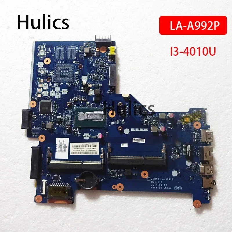 Hulics Used FOR HP Compaq 15-s 15-r Motherboard I3-4010U 759875-001 759875-501 759875-601 Mainboard ZS050 LA-A992P Board