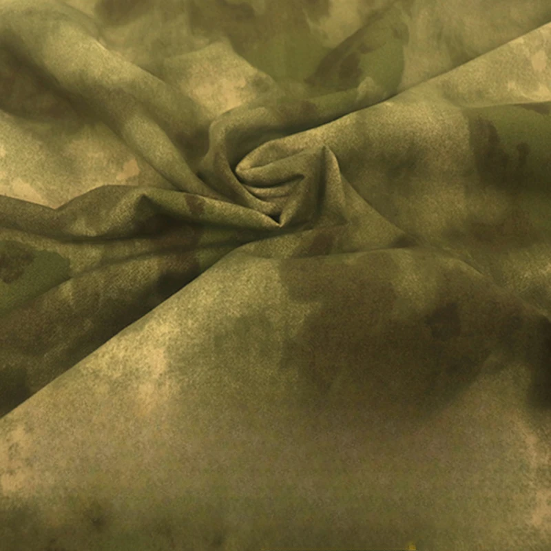 Thickened Polyester/Cotton Ruins Camouflage Fabric Washed Canvas Wear-resistant Fabric Autumn and Winter Garment