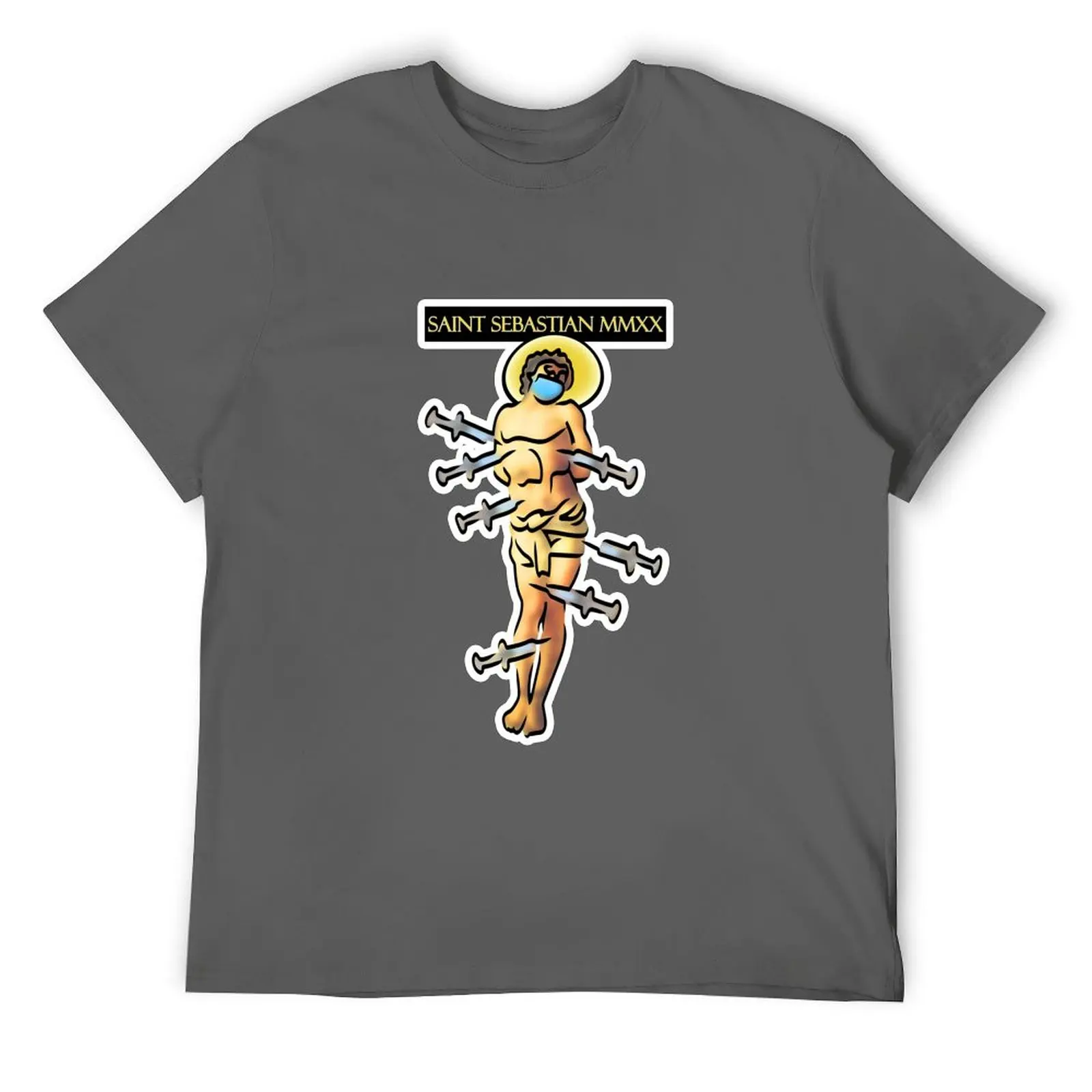 Camiseta Saint Sebastian MMXX anime ropa vintage de lujo para hombre camisetas de gran tamaño para hombres