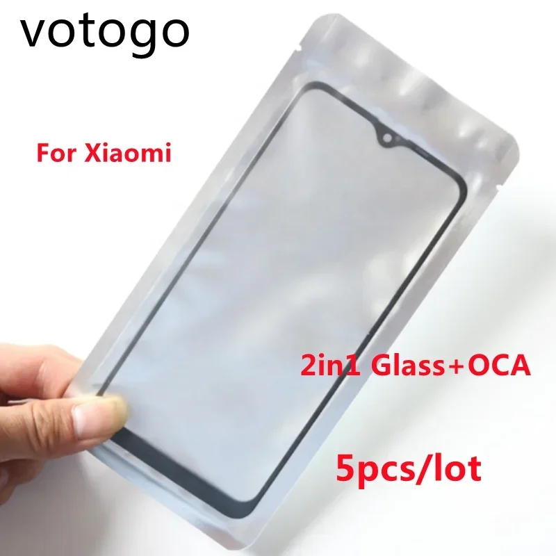 5Pcs Touch Screen Outer Glass + OCA For Xiaomi POCO X3 X4 GT X5 NFC M3 M4 M5 C55 F3 F4 F5 Pro 5G LCD Display Lens Panel Replace