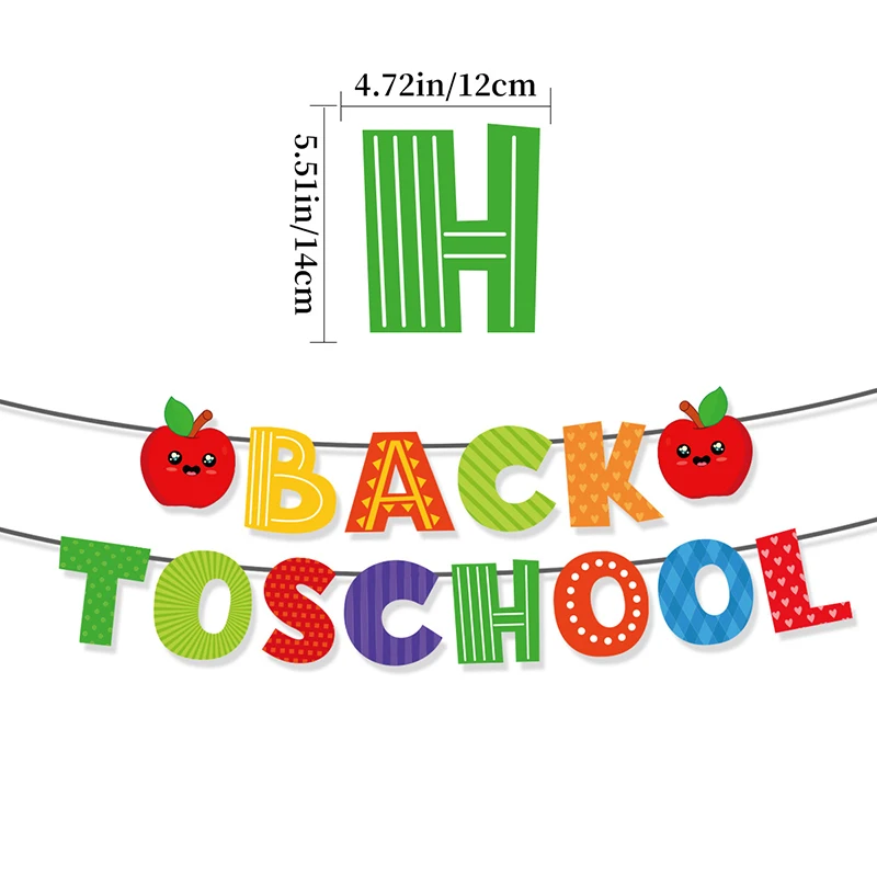 Cartoon Flags to Celebrate Opening Theme Party Flags Paper Flag for Students Baby Boys Girls School Party Decoration