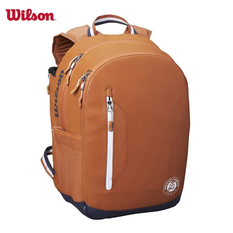 

Wilson Roland Garros Clay Tennis Bag French Open Commemorative Tour Tennis Racquets Backpack Max for 2 Rackets with Compartment