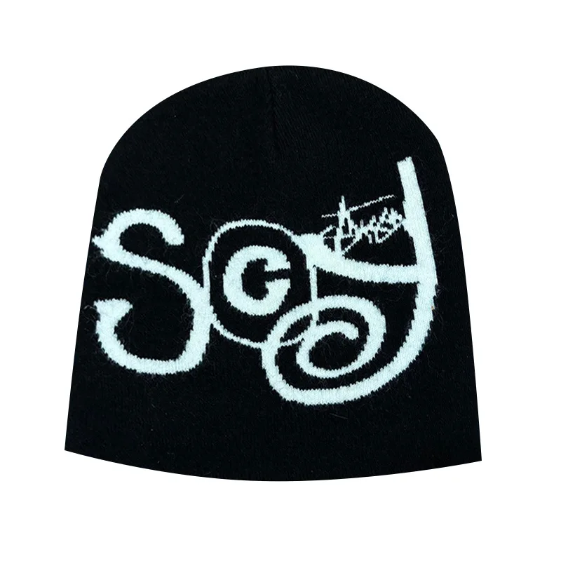 قبعة محبوكة عصرية، قبعة دافئة للخريف والشتاء في الهواء الطلق، قبعة باردة، قبعة شتوية، قبعة جاكار أكريليك، قبعة محبوكة #4