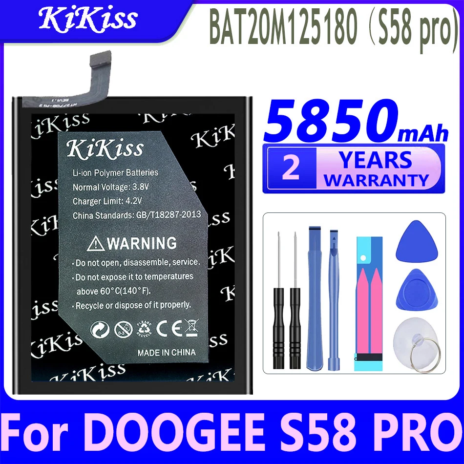 

Мощная батарея 5850mAh KiKiss BAT20M125180 (S58 pro) Для DOOGEE S58 pro S58pro