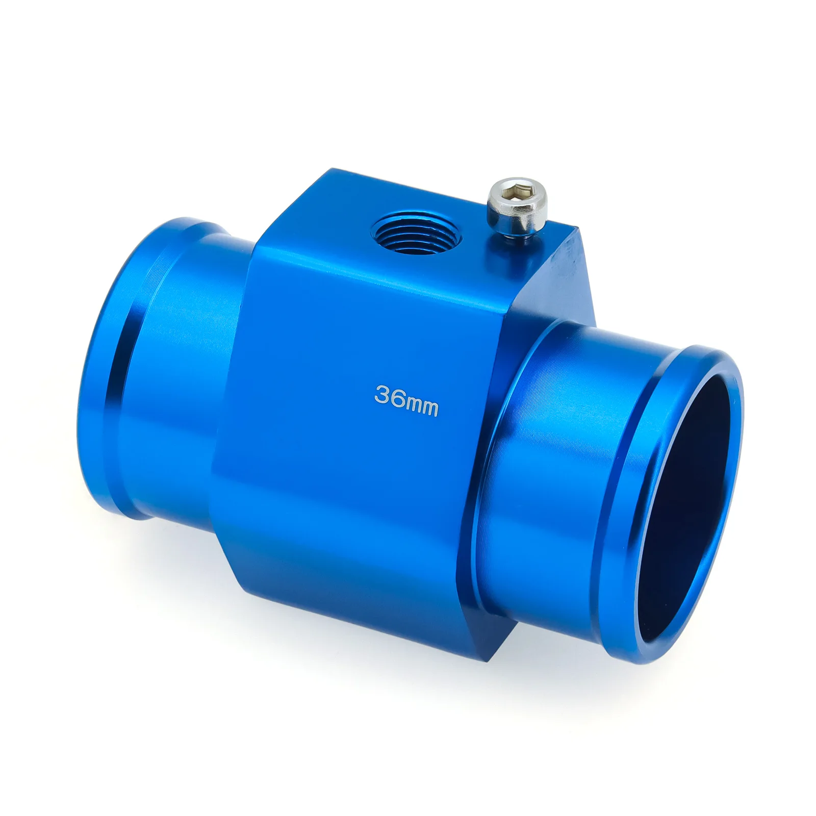 Wassertemperaturanzeige-Adapter, blau, 1 Stück, Wassertemperatur, Temperatur, Verbindungsrohr, Sensoranzeige, Kühlerschlauch-Adapter, Größe 26 mm, 28 mm, 30 mm, 32 mm