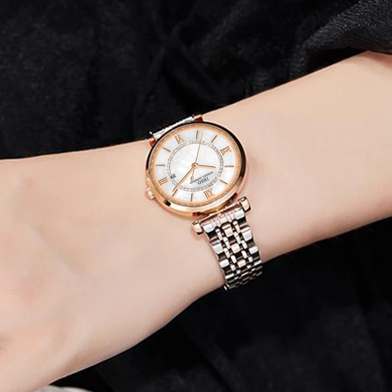 Elegant Woman Watches Original Brands Golden Small Waterproof Casual Female Hand Clock Luxury Crystals Ladies Dress Wristwatches
