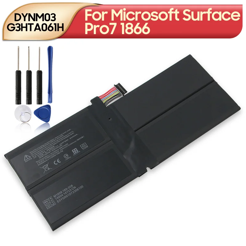 Nova bateria para baterias recarregáveis microsoft surface pro7 1866 dinnm03 g3hta061h