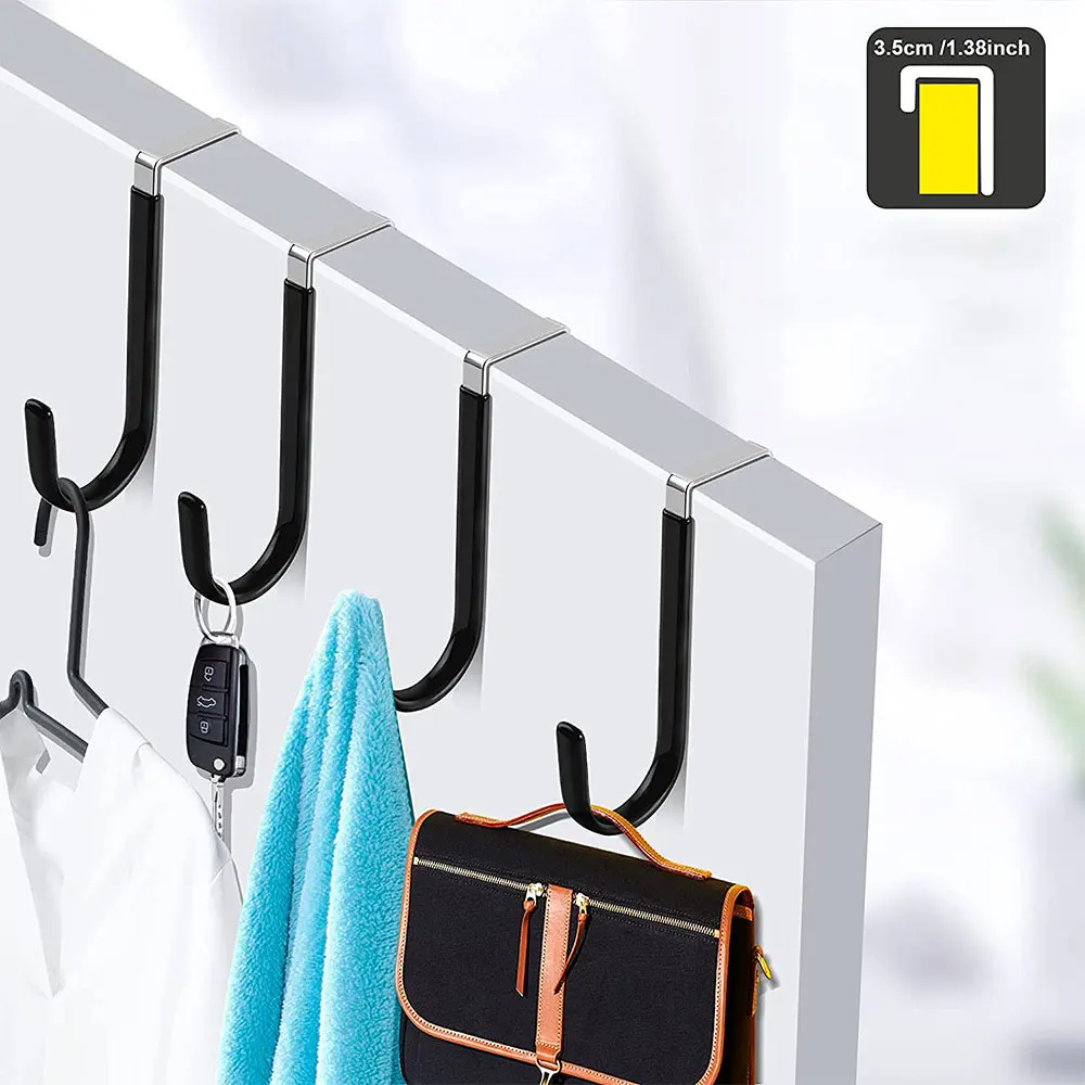 Large Size Door Hook High Manganese Steel + PVC Anti Slip Impregnation Cupboard Hanger Coat Rack Storage Organizer Home Accessor