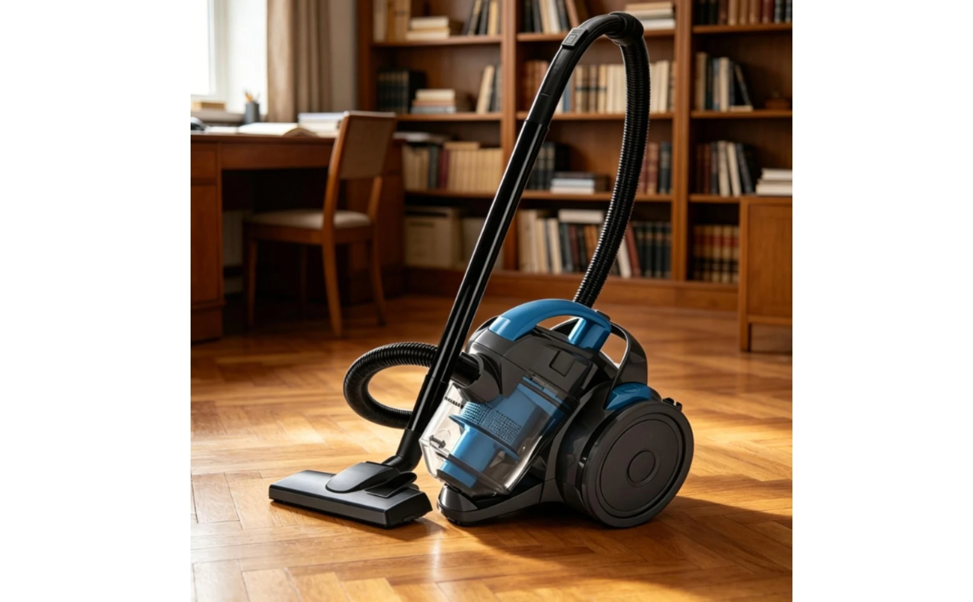 Corded Canister Vacuum Cleaner Transparent Dust Bin Bagless Canister Vacuum Long Flexible Hose Extension Tubes