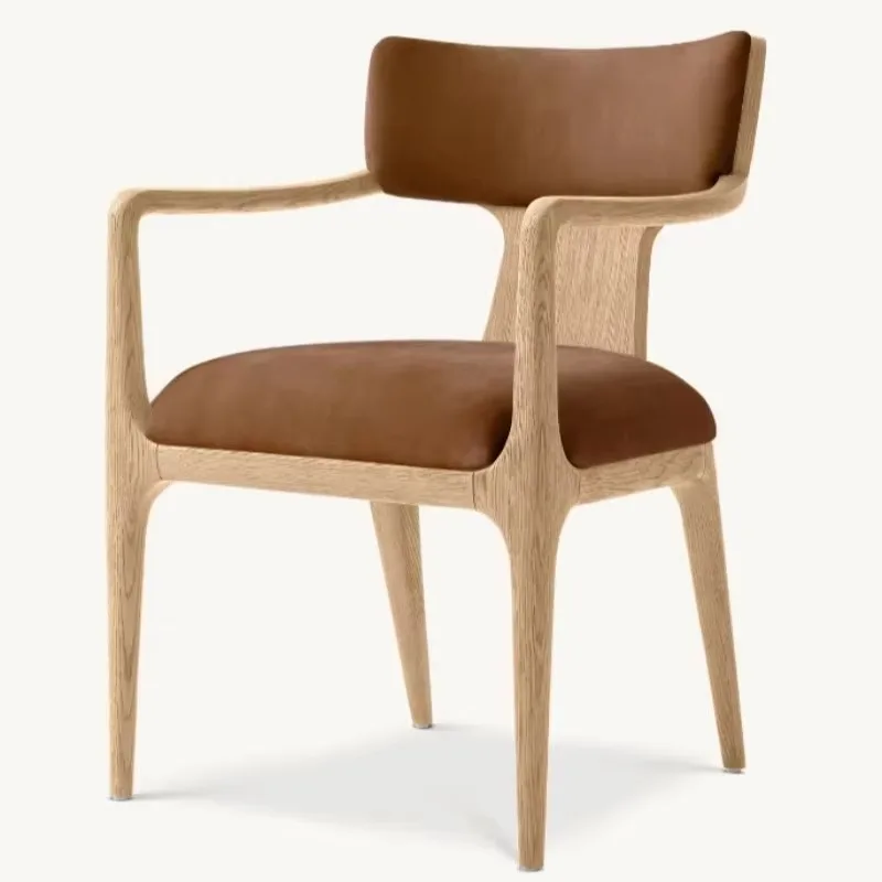 American Vintage Solid Wood Restaurant Furniture Dining Chair Hotel Villa Can Be Customized Furniture Factory Direct Sales
