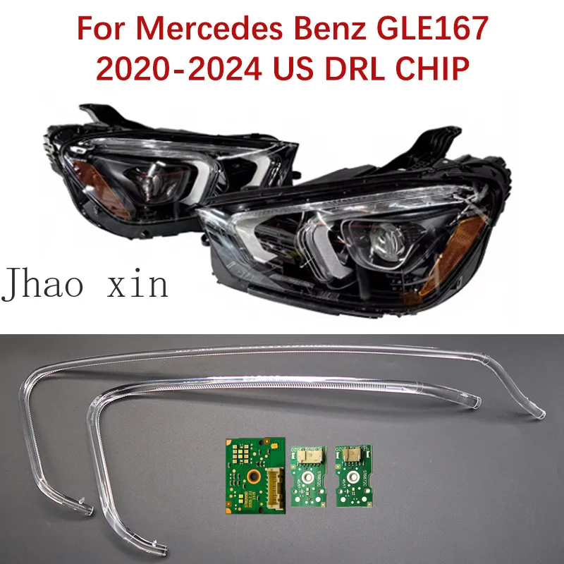 Car Daytime Lights DRL CHIP Lamp Tube for Mercedes Benz GLE 167 2020-2024 US Version White Light Ballast Angel Eye Circuit Board