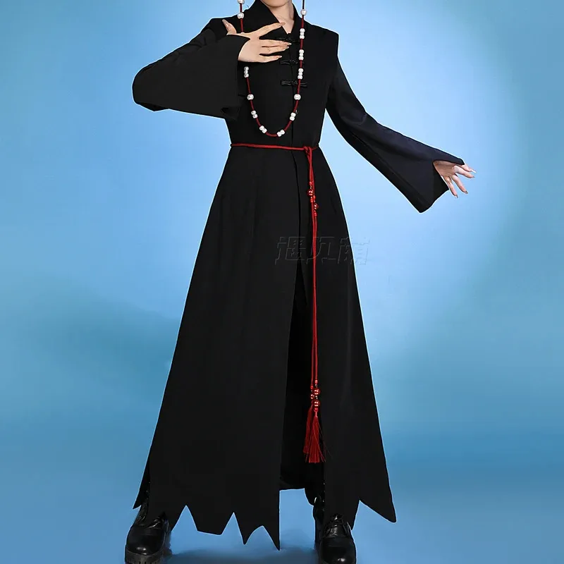 

CyKPop Охотники на демонов Saja Boys Косплей Костюм Jinu Baby Abby Cos Черный халат Наряд Таинственная романтическая шляпа Хэллоуин для женщин и мужчин