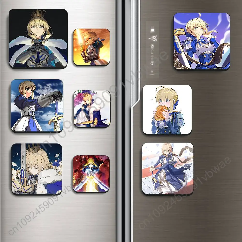

Saber Knight King Fate stay night BestSelling Refrigerator Magnetic Sticker Fridge Magnets Adhesive to Metal Surfaces Leaves