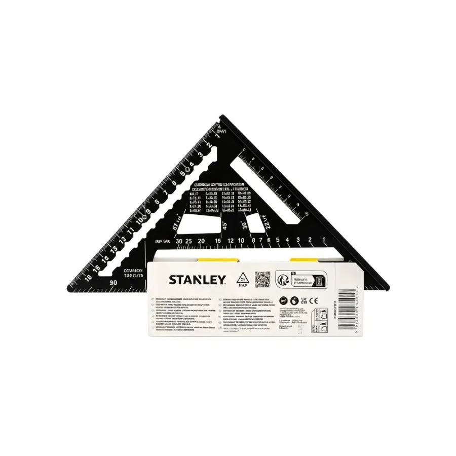 STANLEY STHT46101-0 FATMAX 180mm Aluminium Quick Square Professional Rafter Layout Tool for Carpentry Marking and Saw Guide view 4