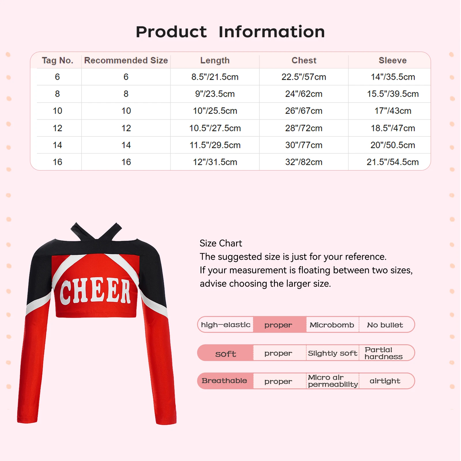 

Kids Girls Cheerleading Modern Dance Performance Costume Shirt Top Long Sleeve Cheer Letter Print Crop Top Cheerleader Dancewear