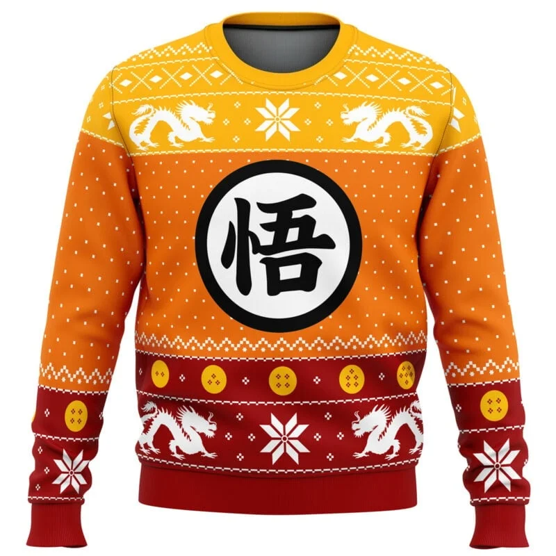 Nouveau pull japonais Anime Goku Saiyan Bandai Dragon Ball 3D à capuche, maillot de noël, chemise à col rond pour hommes et enfants