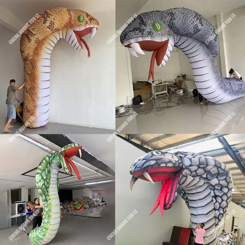 Modello gonfiabile gigante del fumetto animale del serpente gonfiabile per la decorazione