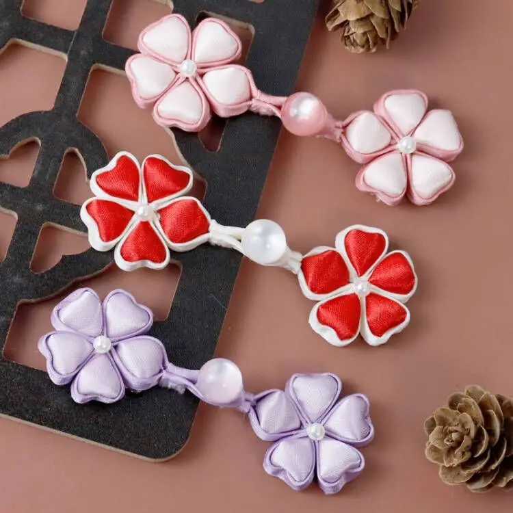 

Дисковая пуговица Cheongsam, нефритовая бусина с вишневым цветом, китайский костюм Тан, пуговица ручной работы в этническом стиле