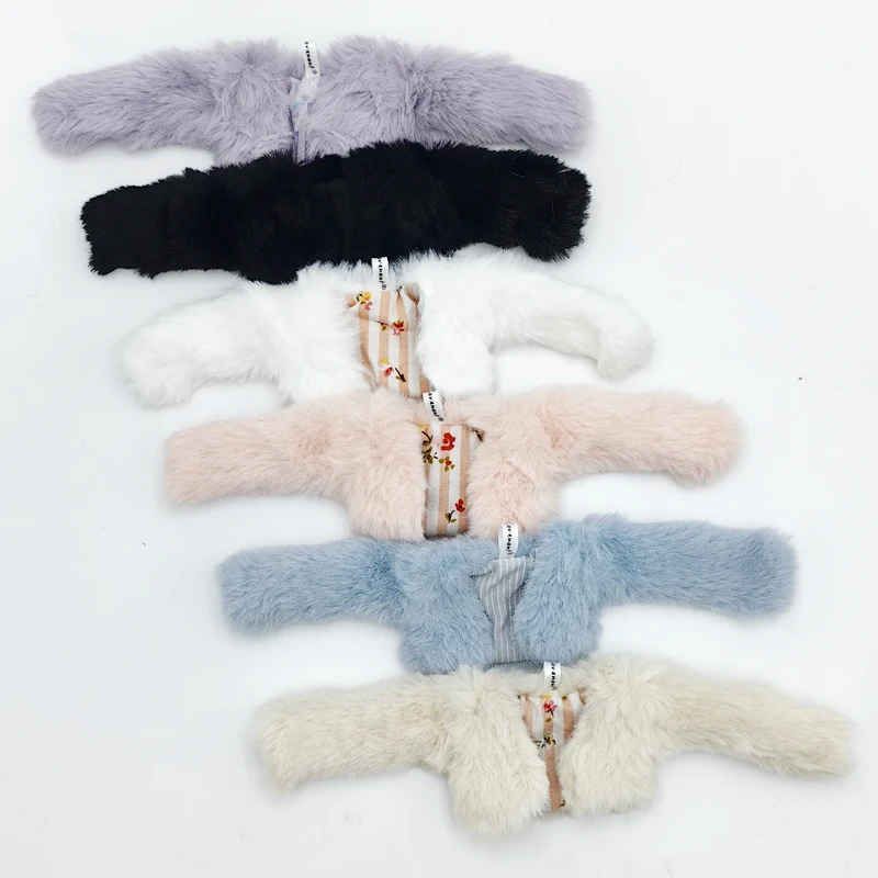 Fit for Blythe Doll Clothes Fur Coat Skirt for Ob24 Ob22 Azone Doll Winter Outfit Stocking