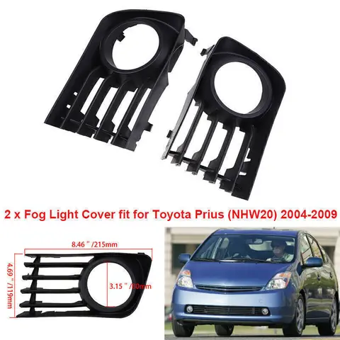 Pour Toyota Prius NHW20 2004 2005 2006 2007 2008 2009 pare-chocs avant antibrouillard lampe calandre couverture garniture Modification accessoires