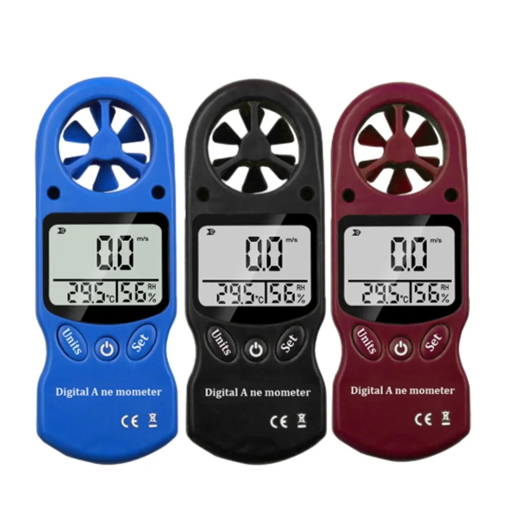 

3 ColorsMulti-function Handheld Wind Speed Meter With Temperature And Humidity Anemometer Anemometer Air Anemometers Tools