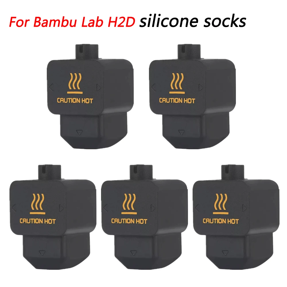 

Силиконовые носки для Bambu Lab H2D, защитный чехол для 3D-принтера Hotend, высокотемпературный изоляционный носок 300 ° Чехол с защитой от ожогов C