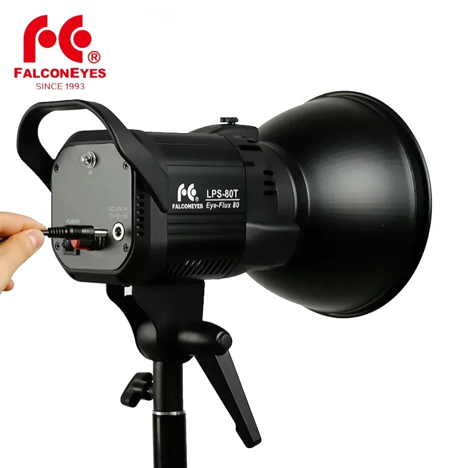 

Falcon Eyes LPS-80T Daylight 5600K Video Light With Bowens Mount 9 Scene Effect Mode Brightness Photography Lamp With Reflector