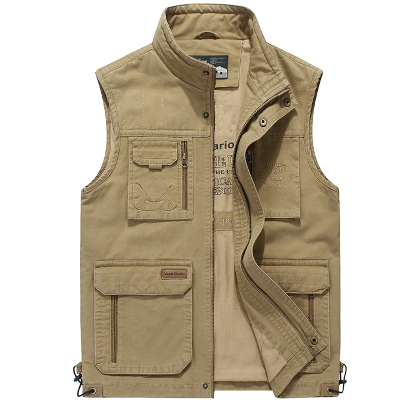 

Men's Casual Cotton Vest Spring Autumn Loose Fiing Jaet Pure Cotton Comfortable Leisure Sle Busin Gentleman Faion