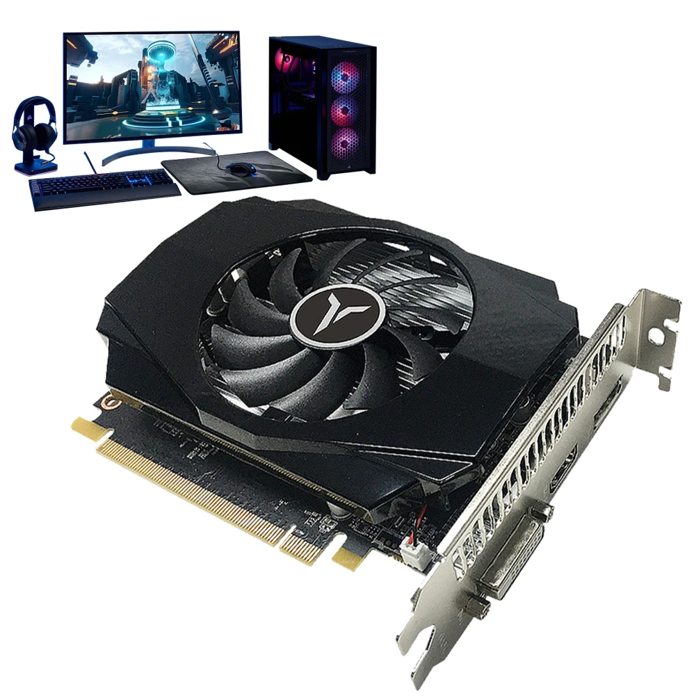 RX550 4GB Graphics Card PCI-E 3.0x16 Desktop Graphics Card GDDR5 128 Bit DVI/DP/HDMI-Compatible Ports for Gaming Desktop PC