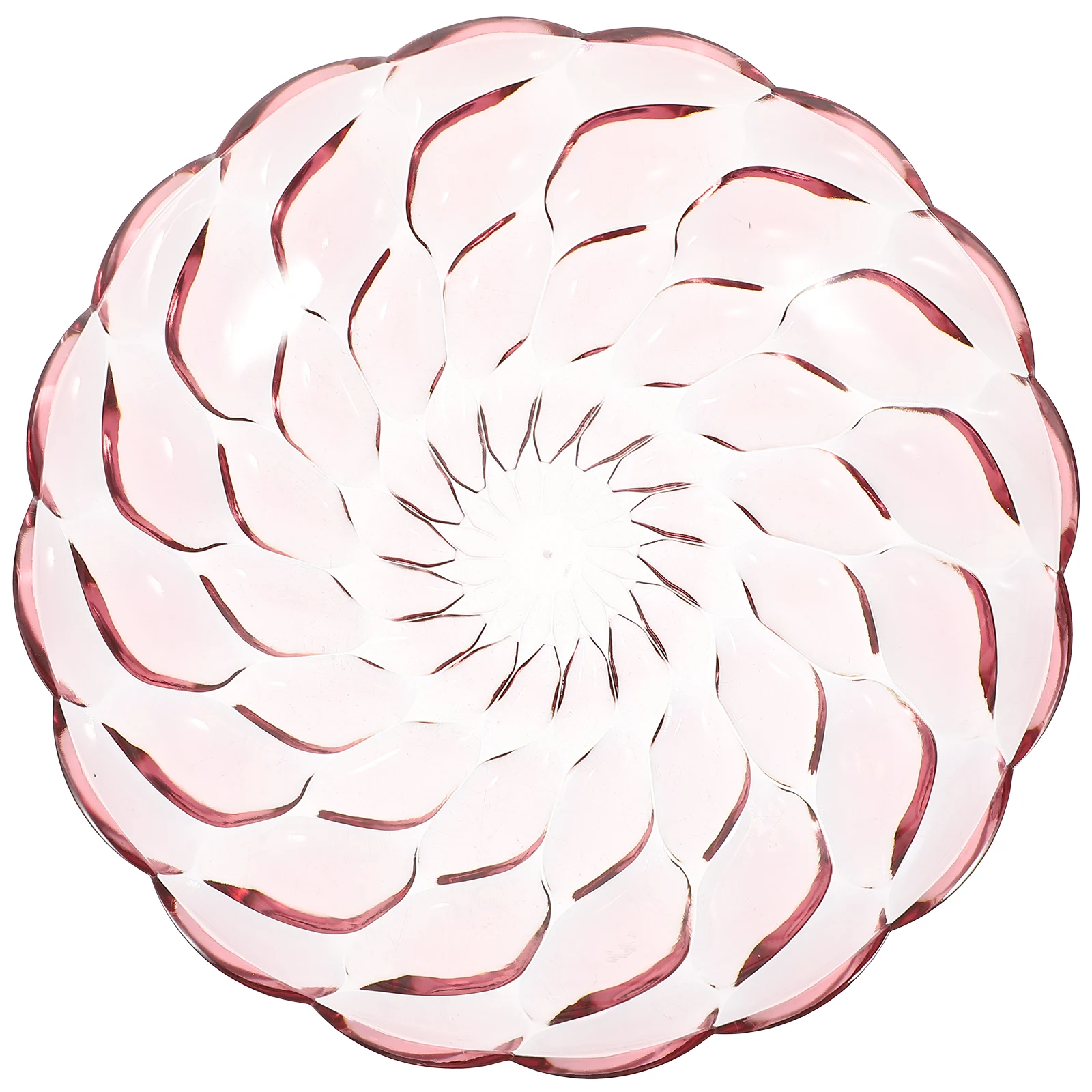 

Petal Embossed Fruit Bowl Platter Dessert Serving Snacks Plate Container Decorative Tray Material Lightweight Portable