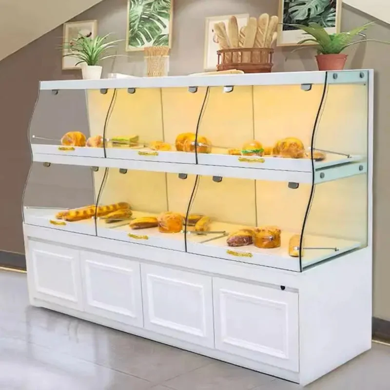 custom.Modern 10-Shelf Single-Temperature Cake & Dessert Cabinet Supermarkets Customizable Size & Color
