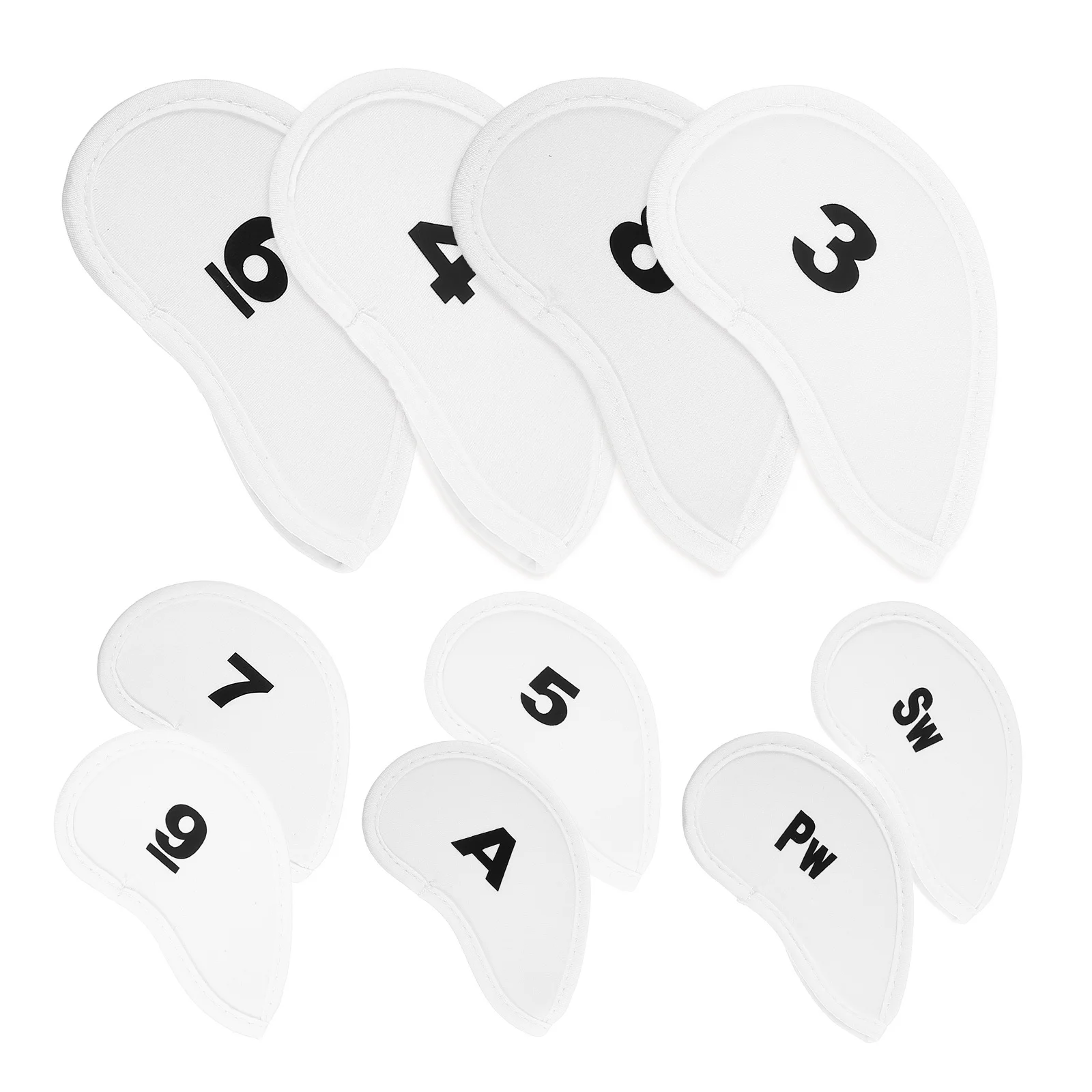 10 قطعة أغطية الرأس الحديدية المهنية المضادة للخدش نادي الغولف حماة المحمولة مضرب غطاء للسفر الثقيلة النسيج