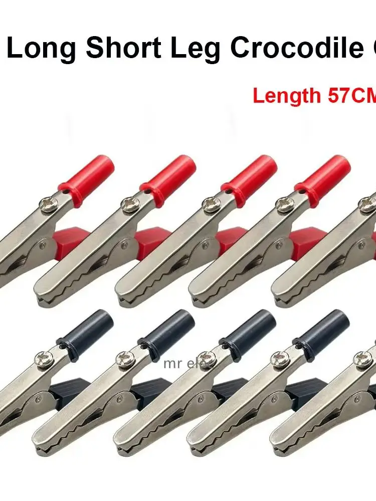Izolowany zacisk szczękowy plastikowy uchwyt kabel zasilający Test zacisk ładujący metalowy zacisk krokodylkowy długość 50mm — zdjęcie 2