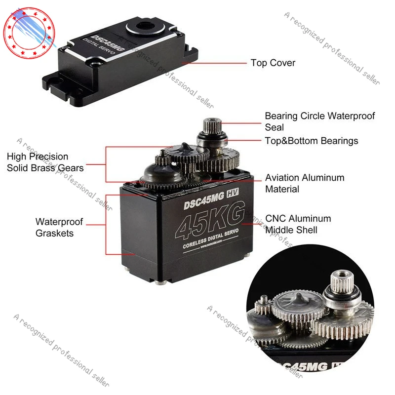 

DSC45MG 45KG Metal Gear Digital High Voltage Waterproof Servo