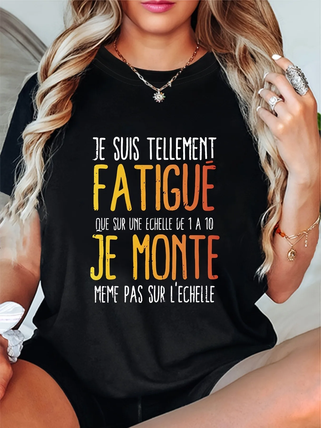 Plus Size Women's Short Sleeve T-Shirt I'M so Tired That on a Scale of 1 to 10 I'M Not Even on the Scale