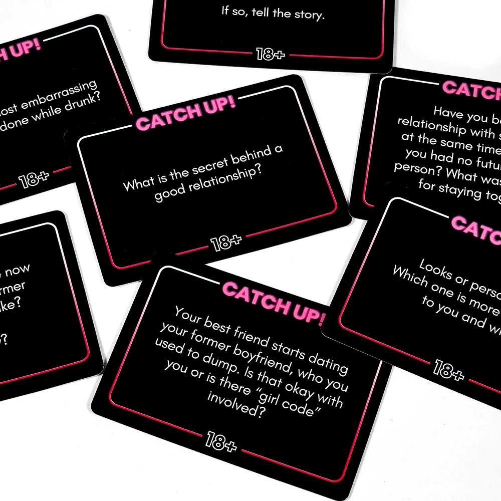 Catch Up Girls Night Card Game Party Game Spicy Thought Provoking Conversation Starters for Fun Girls Nights Party