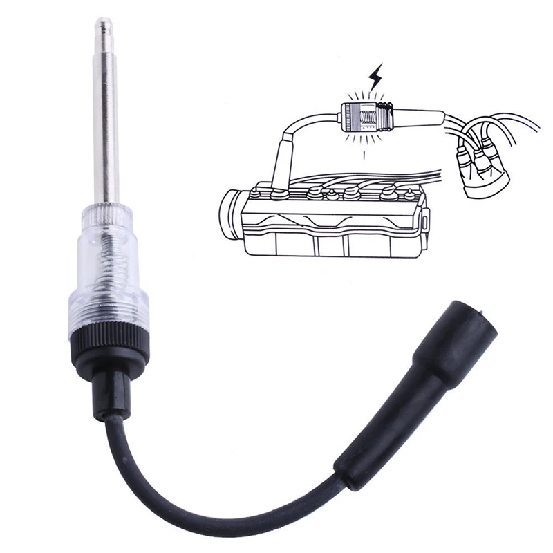 Black Spark Plug Ignition System Coil Engine In Line Auto Diagnostic Tester Ignition Test Tool