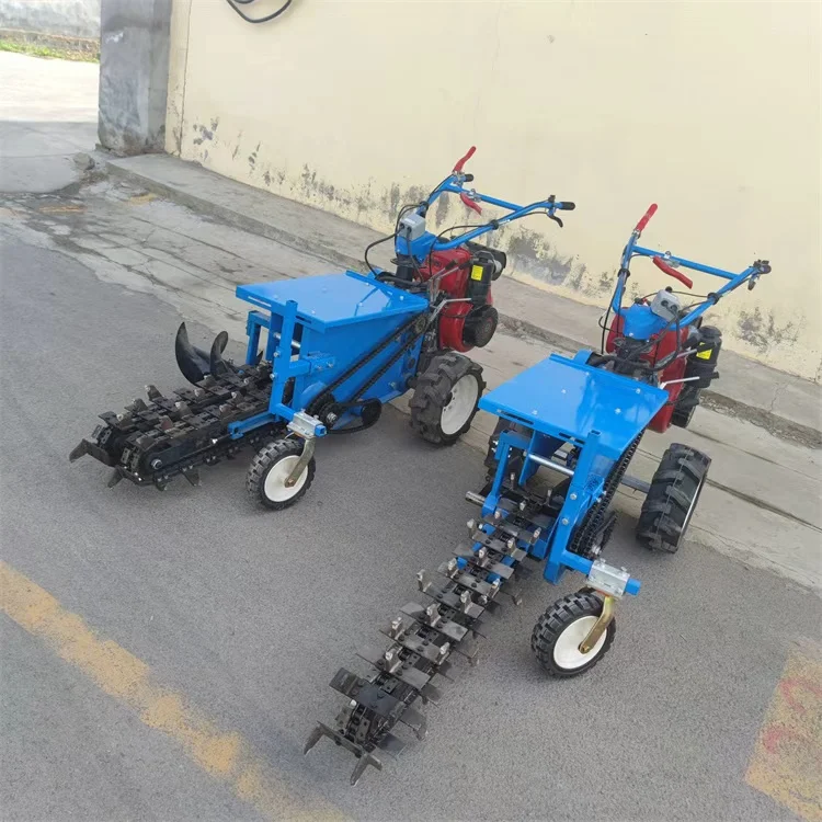 Agricultural 15HP Mini Trencher 15cm Width 1m Deep Trenching Machine Chain Type Trenching Ditching Machine