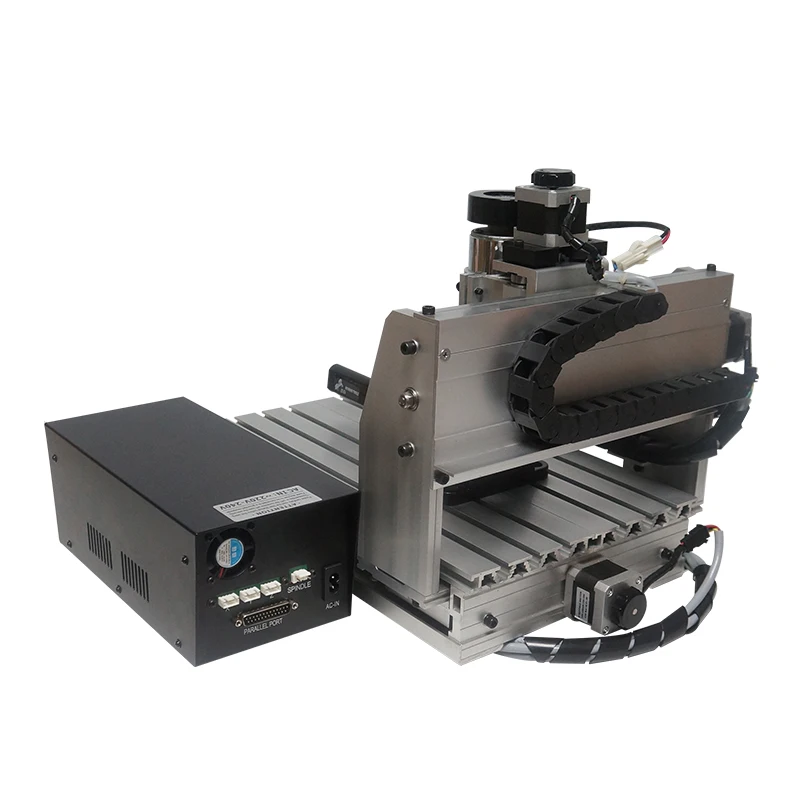 Mini 3-axis CNC Router 200W Spindle Motor 250x200mm Working Area Mach3 for Wood Plastic Carving 2520T 3D Engraving Milling