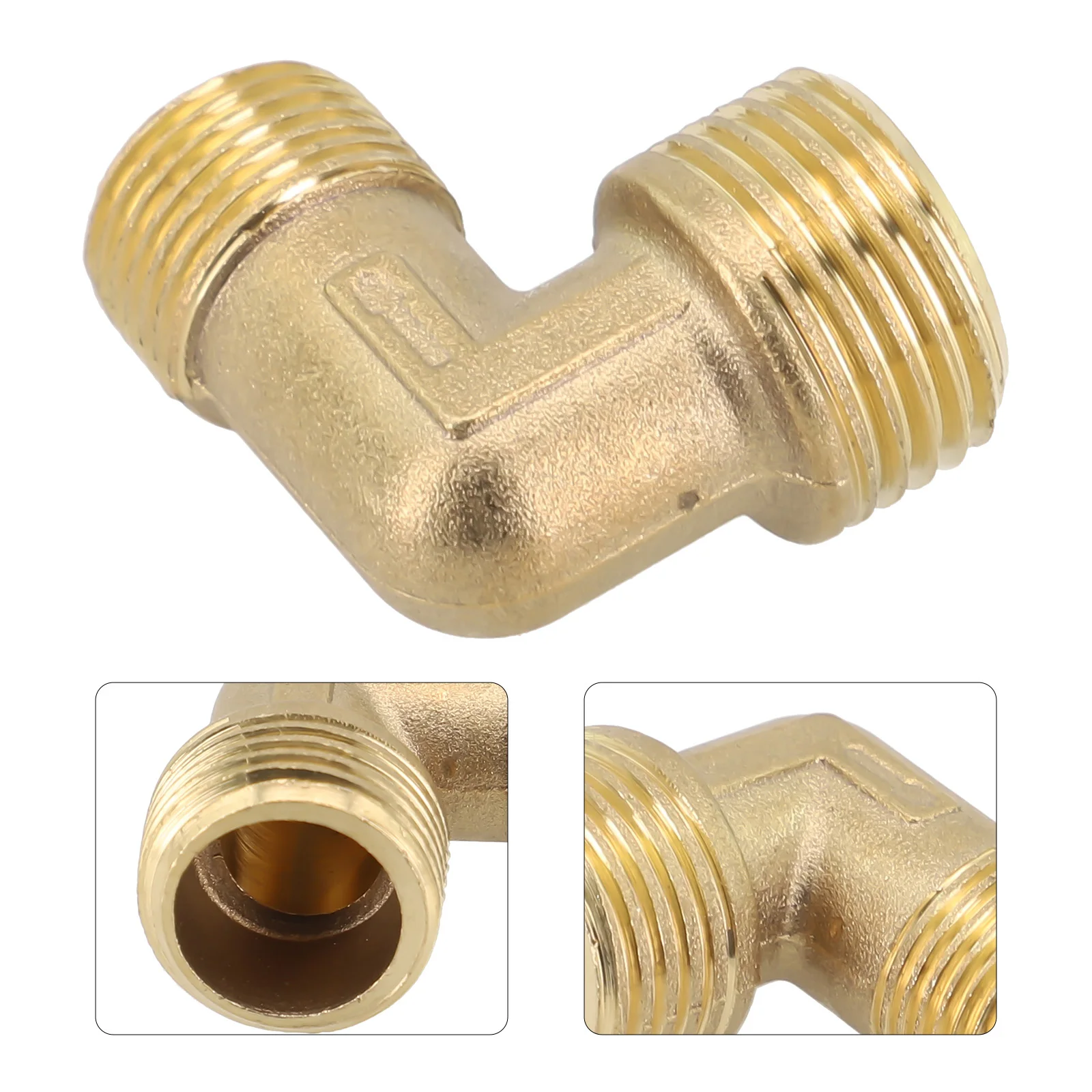 Convenient Plug and Unplug Brass Air Compressor Fittings 20 5mm 16 5mm Male Thread Check Valve Elbow Coupler 1pc