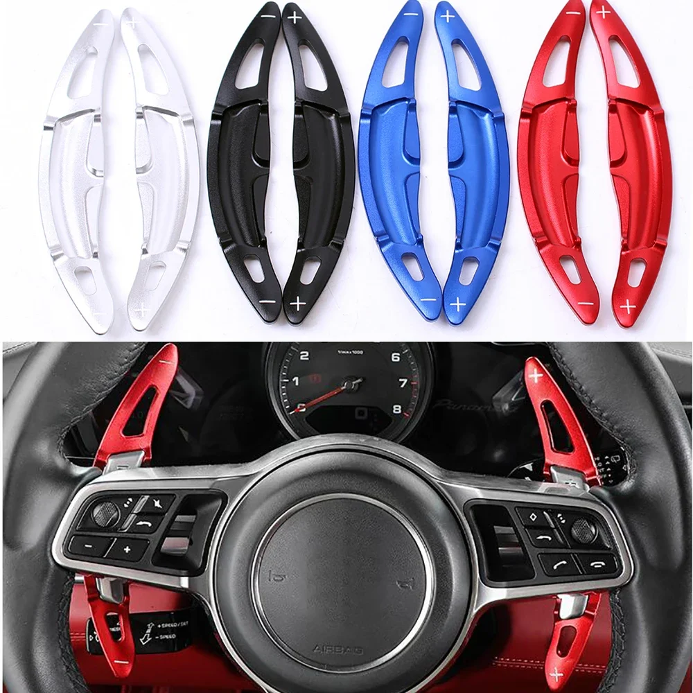 Shift Paddle For Porsche Panamera Macan Cayenne Carrera 991 Car Steering Wheel Shift Paddle Shifter Extension 2pcs